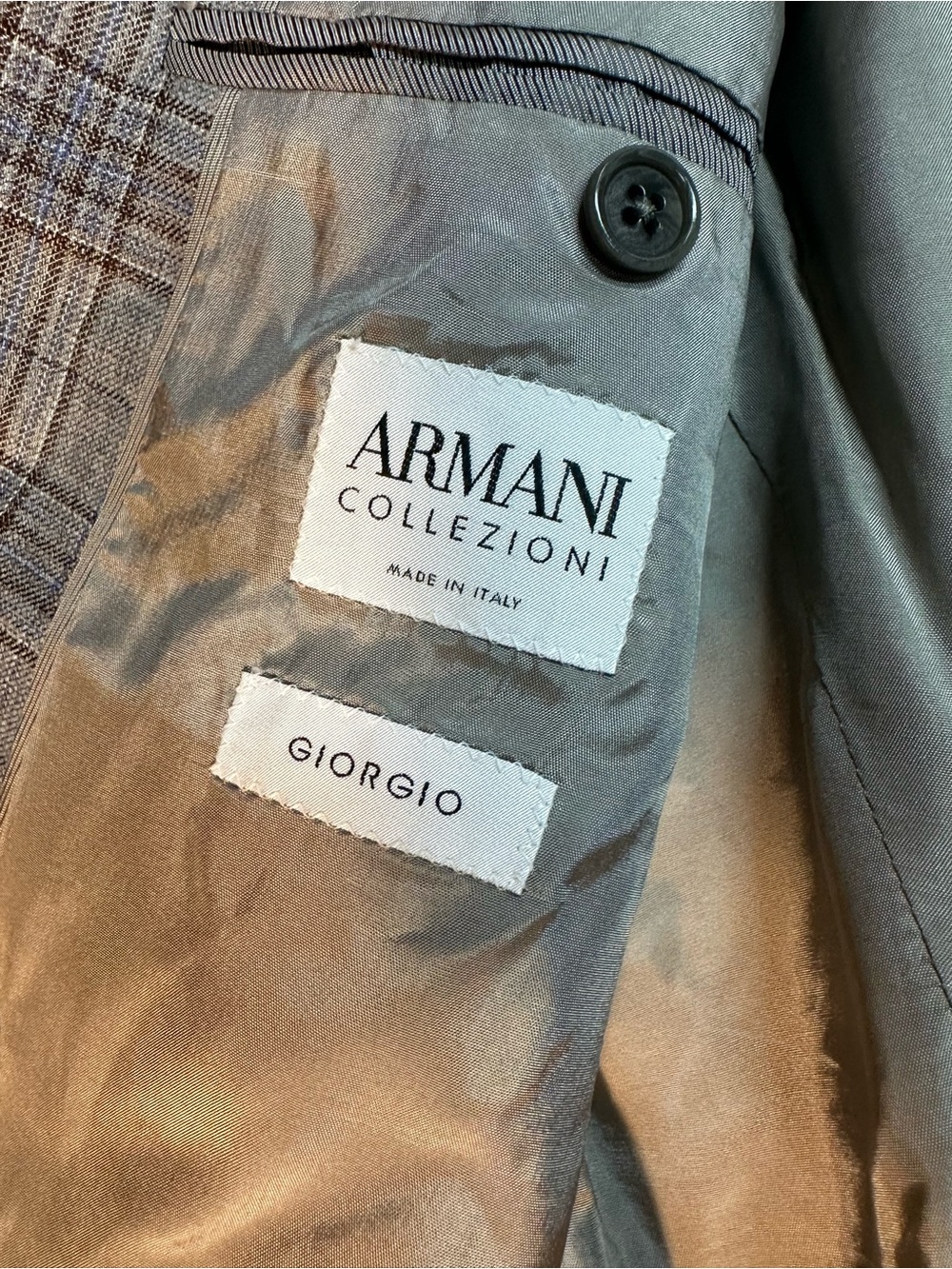 Armani Collezioni Light Gray Plaid Sport Coat - Picture 4 of 14